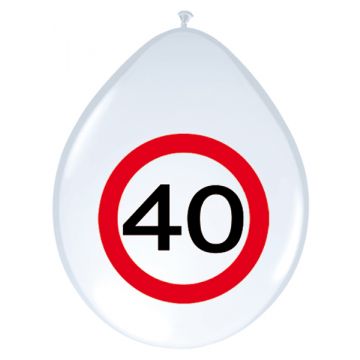 Ballon verkeersbord 40 jaar