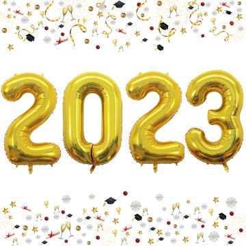 2022 folieballon goud nieuwjaar