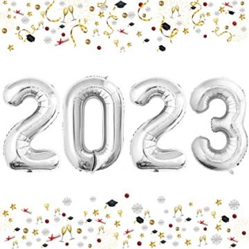 folieballon 2023 zilver