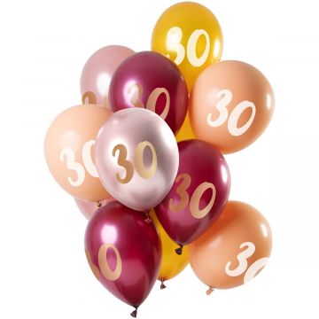 Ballonnen 30 verjaardag roze goud