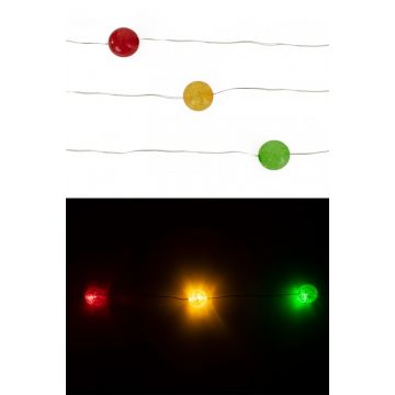 Led lichtsnoer 20 bolletjes rood/geel/groen