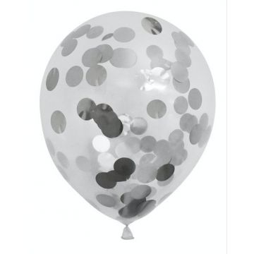 Confetti ballon zilver