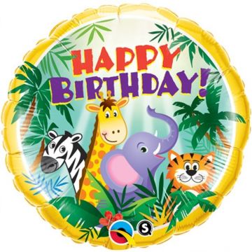 Folieballon Jungle Happy Birthday.