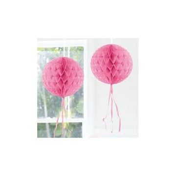 Honeycomb licht roze 30 cm groot.