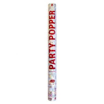 Party Popper zilver groot