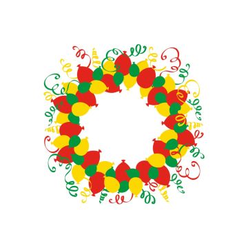 Carnaval krans raamsticker