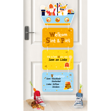 Sinterklaas Deurdecoratie verlanglijstje - leuke sinterklaasversiering