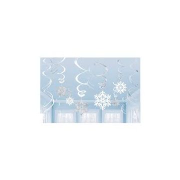 Sneeuw vlok Swirls, 12 stuks