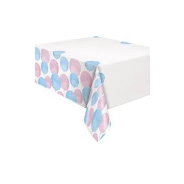 Tafelkleed gender reveal boy girl