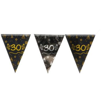 Vlaggenlijn 30 verjaardag zwart