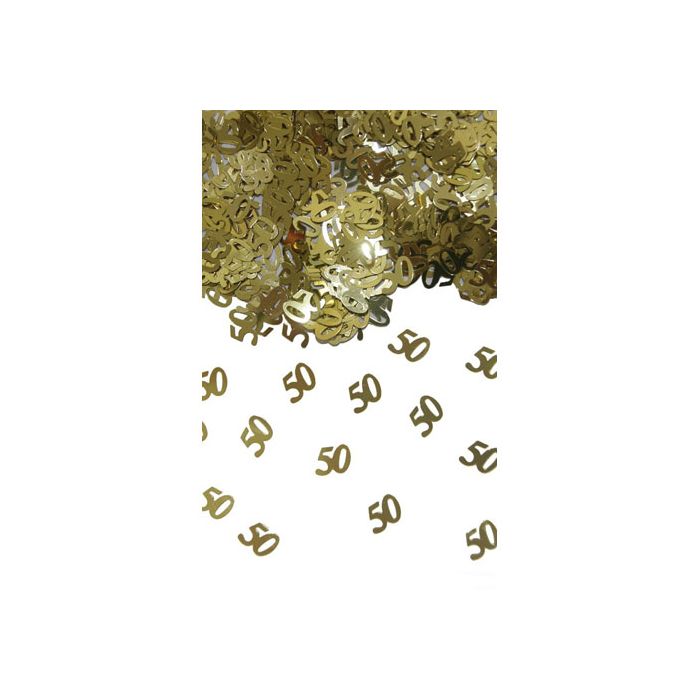 Oblique Unique® 50e verjaardag gouden bruiloft party party decoratie set - Happy 50 slinger ballonnen nummer 50 confetti getal 50 - goud wit